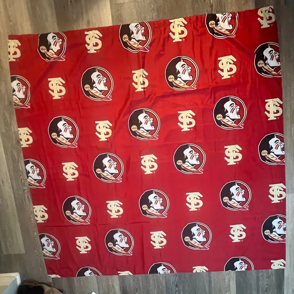 Florida State University Shower Curtain Red Seminoles Logo Pattern
